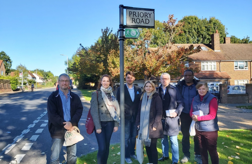 Julia Lopez MP in Harold Hill